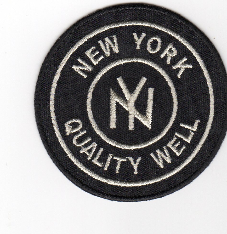 Ecusson Thermocollant NEW YORK Coloris Noir Rond REF 1961