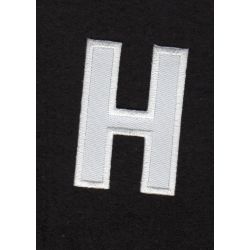 Ecusson thermocollant Alphabet Lettre H Coloris Blanc