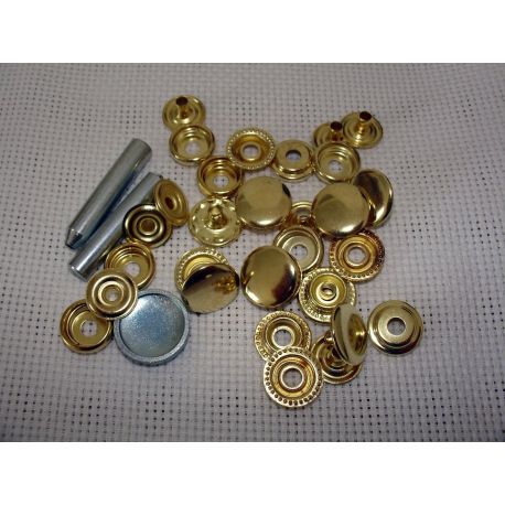 SUNAROC Boutons Pression Métal 15mm - Lot De 100 Avec Pince, Pour Cuir Et Tissu