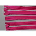 5 FERMETURES eclair FINE POLYESTERE 20 cm COLORIS ROSE pochette coussin jupe