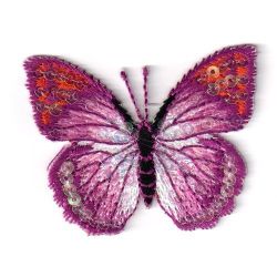 Ecusson Thermocollant PAPILLON PAILLETTES Coloris Mauve