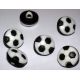 6 Boutons Ballons de Foot en plastique 13 mm