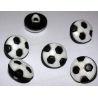 6 Boutons Ballons de Foot en plastique 13 mm