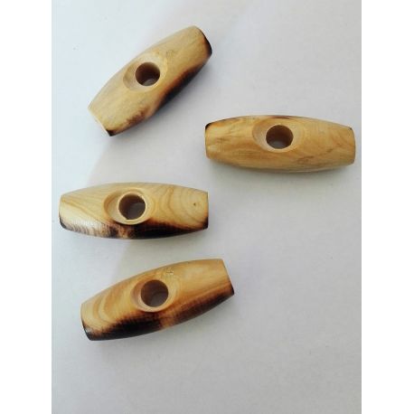 Boutons en bois allongés - 30 mm, Accessoires