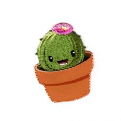 Ecusson Thermocollant Cactus dans un pot