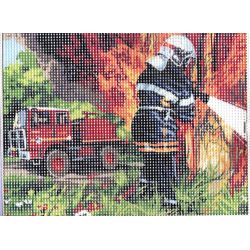 Kit Canevas Pompier 15 x 20 cm