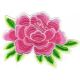Ecusson Thermocollant Fleur Pivoine Rose 13 x 17 cm