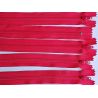 5 FERMETURES eclair FINE POLYESTERE 20 cm COLORIS ROUGE CLAIR pochette coussin jupe