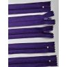 5 FERMETURES eclair FINE POLYESTERE 30 cm COLORIS VIOLET pochette coussin jupe