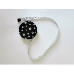 Mètre Ruban de Couturière Etoiles Coloris Noir 150 cm