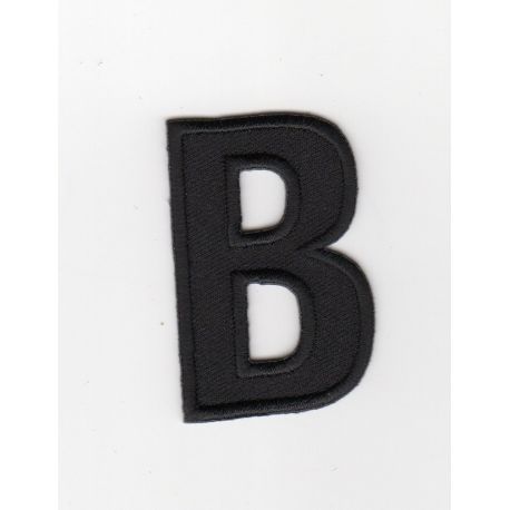 Ecusson thermocollant Alphabet Lettre B Coloris Noir