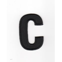 Ecusson thermocollant Alphabet Lettre C Coloris Noir