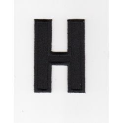 Ecusson thermocollant Alphabet Lettre H Coloris Noir