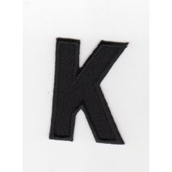 Ecusson thermocollant Alphabet Lettre K Coloris Noir