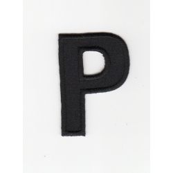 Ecusson thermocollant Alphabet Lettre P Coloris Noir