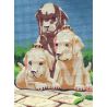 Kit Canevas Chiots Labradors 15 x 20 cm