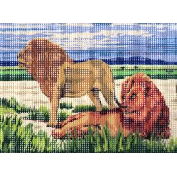 Kit Canevas Les Lions 15 x 20 cm