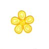 Ecusson Thermocollant Petite FLEUR Coloris JAUNE 4 x 4 cm