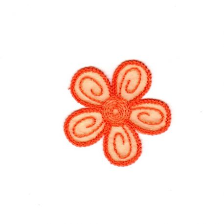 Ecusson Thermocollant Petite FLEUR Coloris JAUNE 4 x 4 cm