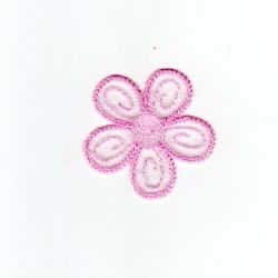 Ecusson Thermocollant Petite FLEUR Coloris ROSE 4 x 4 cm