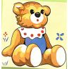 Kit Canevas Ours Ourson F 14 x 14 cm Petits trous