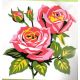 Kit Canevas Jolies Roses 14 x 14 cm Petits trous