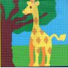 Kit Canevas Girafe 16 x 16 cm Gros trous