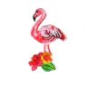 Ecusson Thermocollant Flamant Rose et Fleurs 4 x 6 cm