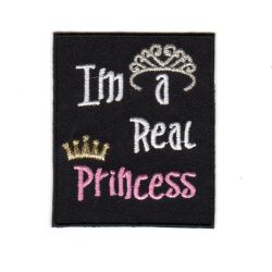 Ecusson Thermocollant Ado I'm A Real Princess 4,50 x 6 cm 