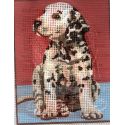 Kit Canevas Chiot Dalmatien 14 x 18 cm Pénélope Blanc Petits Trous