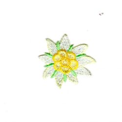Ecusson Thermocollant Fleur Blanche 4 x 4 cm 
