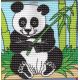 Kit Canevas Panda 16 x 16 cm Gros trous