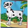 Kit Canevas Chien Dalmatien 16 x 16 cm Gros trous