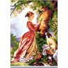 Kit Canevas Le Chiffre d'Amour d'après Fragonard 22 x 33 cm 