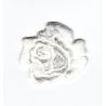 Ecusson Thermocollant Fleur Petite Rose Ajouré Coloris Blanc 3 x 3 cm 