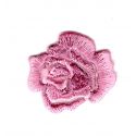 Ecusson Thermocollant Fleur Petite Rose Ajouré Coloris Rose 3 x 3 cm 