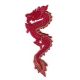 Ecusson Thermocollant Dragon Chinois Coloris Rose 3 x 8 cm 