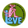 Eisen-Sticky Patch ROSA 8 x 8 cm Pink Panther g