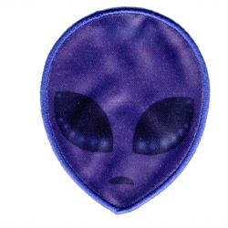 Ecusson Thermocollant Alien Coloris Violet 5,50 x 7 cm 