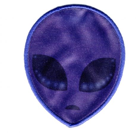 Ecusson Thermocollant Alien Coloris Violet 5,50 x 7 cm