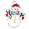 Ecusson thermocollant Bonhomme de Neige de Noël 5 x 6,50 cm