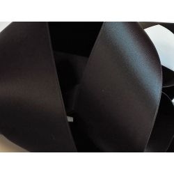Ruban Satin Luxe Largeur 50 mm double face Coloris Noir longueur 3 mètres