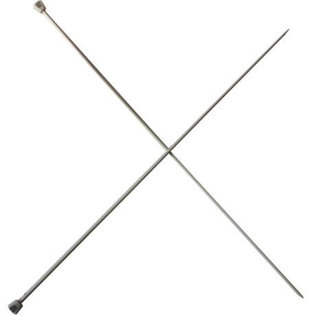 1 Paire d/' AIGUILLES à TRICOTER Taille 3,50 ALUMINIUM 40 cm de long REF AT3.50