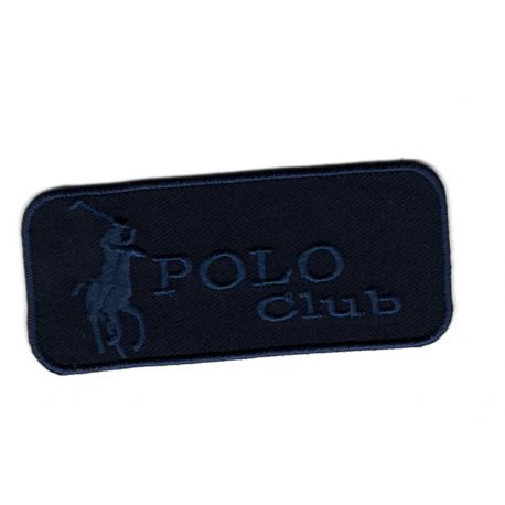 Ecusson Thermocollant POLO CLUB Coloris Marine 3 x 7 cm