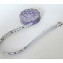 Mètre Ruban de Couturière A Pois Coloris Violet 150 cm