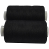 2 Bobines 500 mètres Polyester Coloris Noir fil à coudre