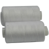 2 Bobines 500 mètres Polyester Coloris Blanc fil à coudre