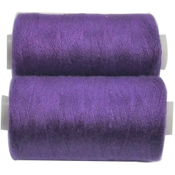 2 Bobines 500 mètres Polyester Coloris Violet fil à coudre