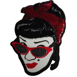 Patch / écusson à Coudre 10x10 Cm Rose Tattoo - Décoratif Pour Vêtements, Sacs, Accessoires