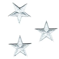 Parche de hierro 3 ESTRELLAS Gris 3 x 3 cm